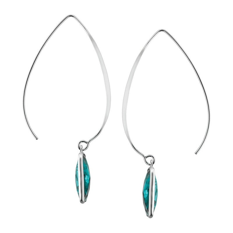 Silpada 'Oasis' Compressed Turquoise Drop Earrings in Sterling Silver - Image 3